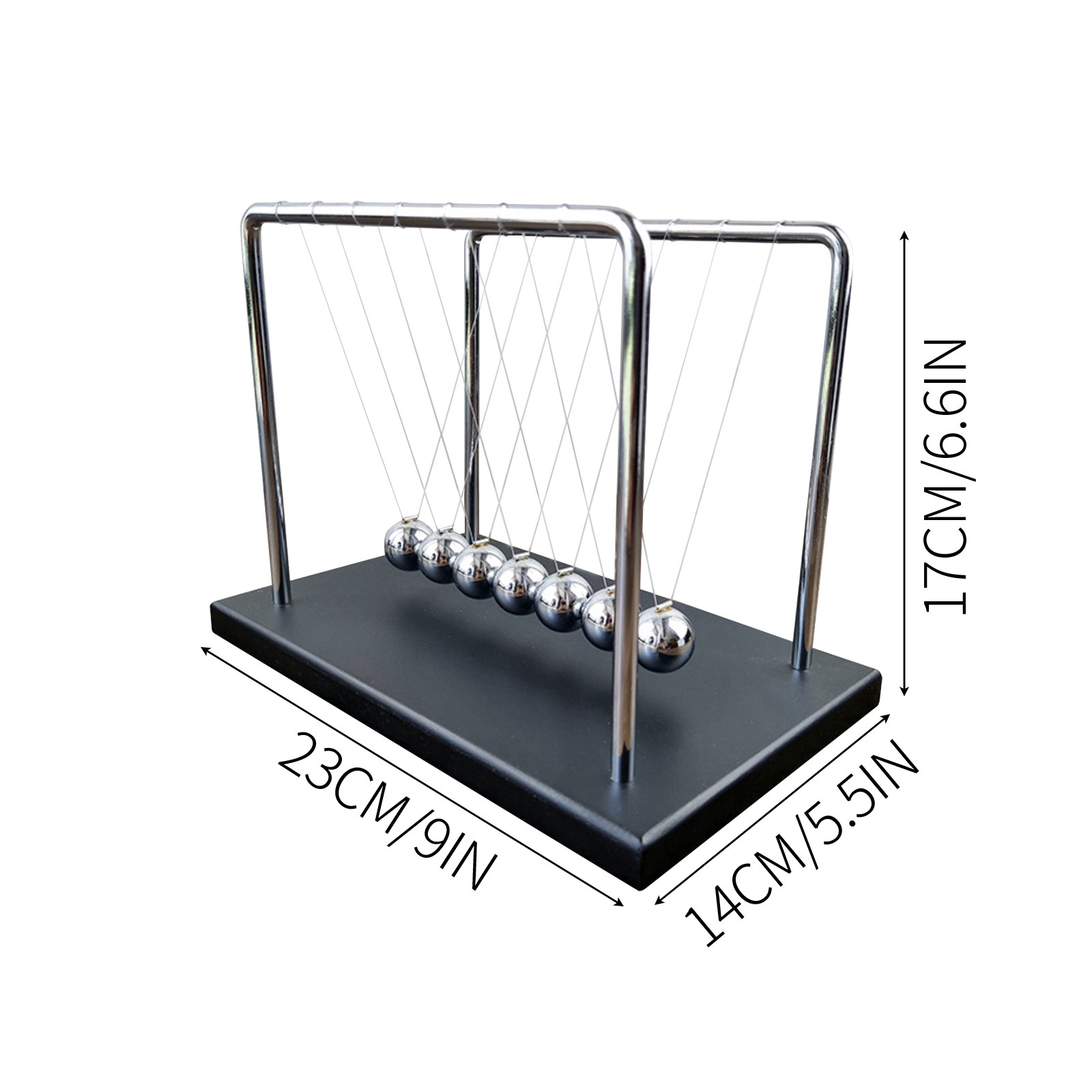 Boule de pendule Newton en mét - Newton Cradle Large avis et prix