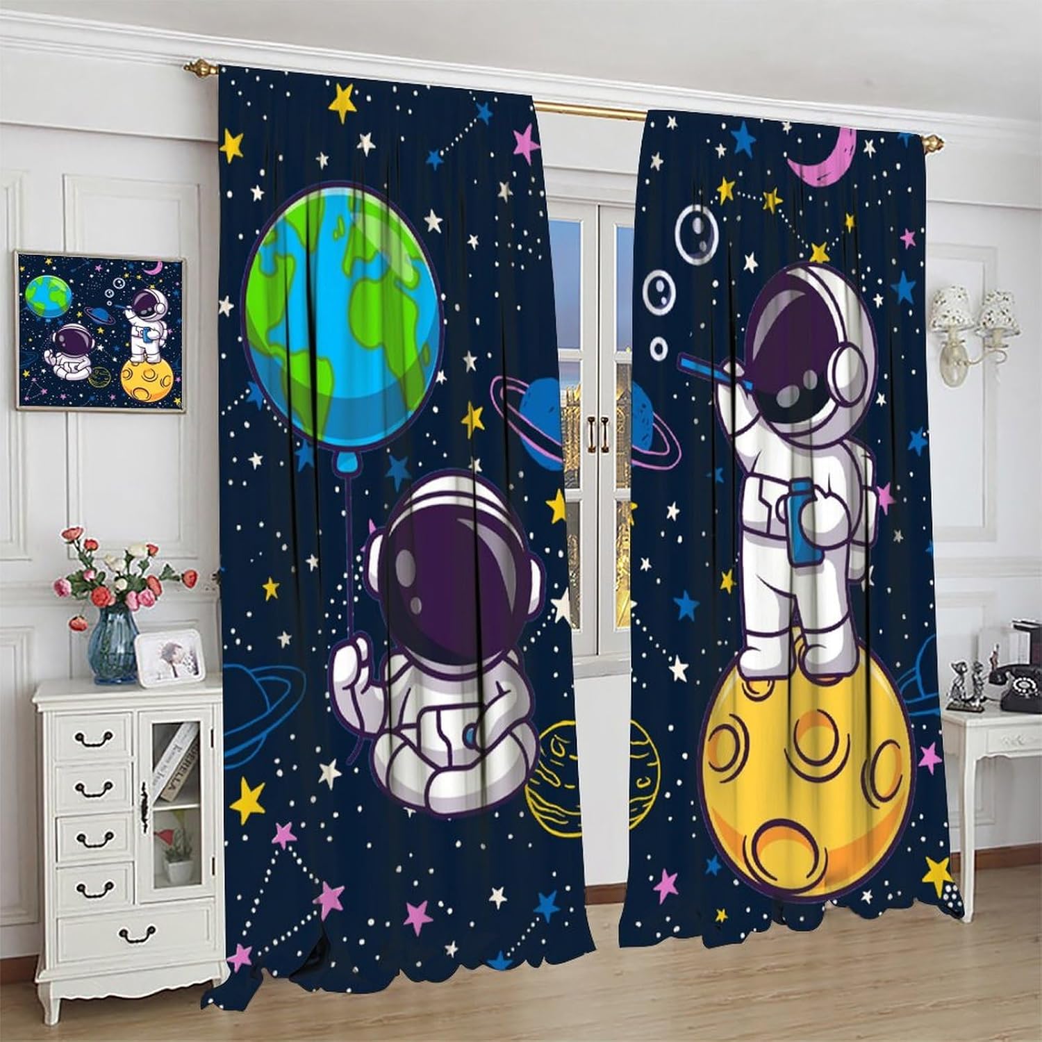 Rideau Galaxie Astronaute Espa - Science Nursery avis et prix