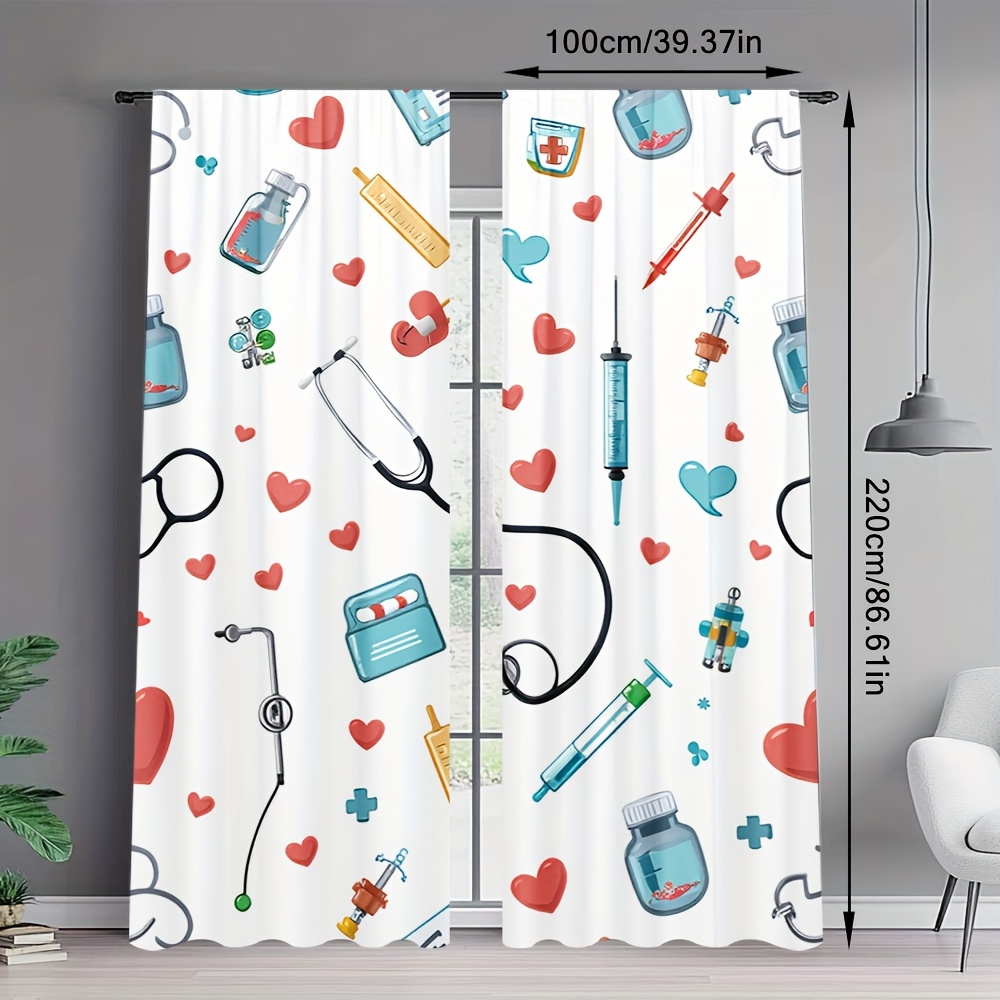 Rideaux à motifs médicaux esth - Science Nursery avis et prix